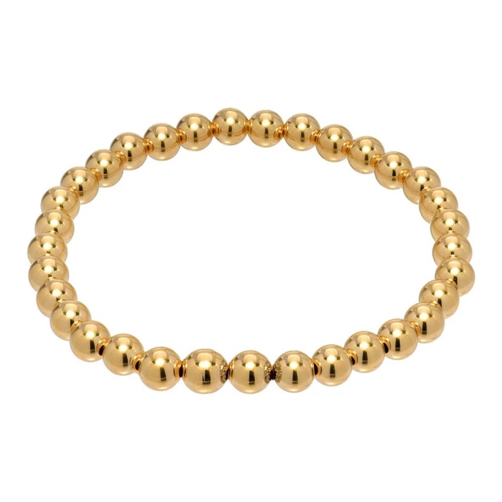 14K 5mm Beaded Bracelet